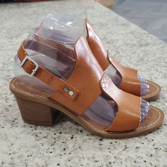 Barbara Barbieri Cognac Leather Heels Sz 6 - Picture 2 of 7